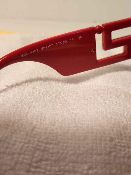 Versace VE4403 Red Medusa Greca Shield Sunglasses 534487 Made in Italy